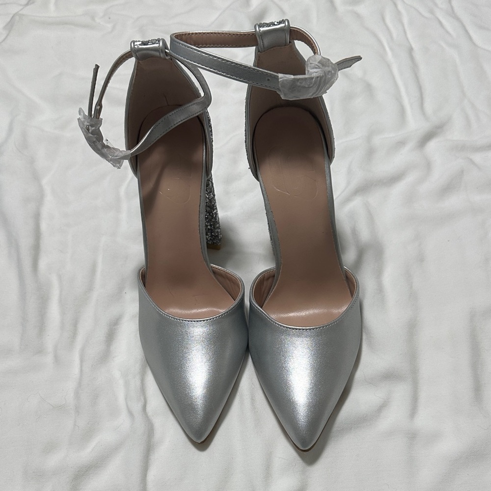 Elegant Silver Women's Heels